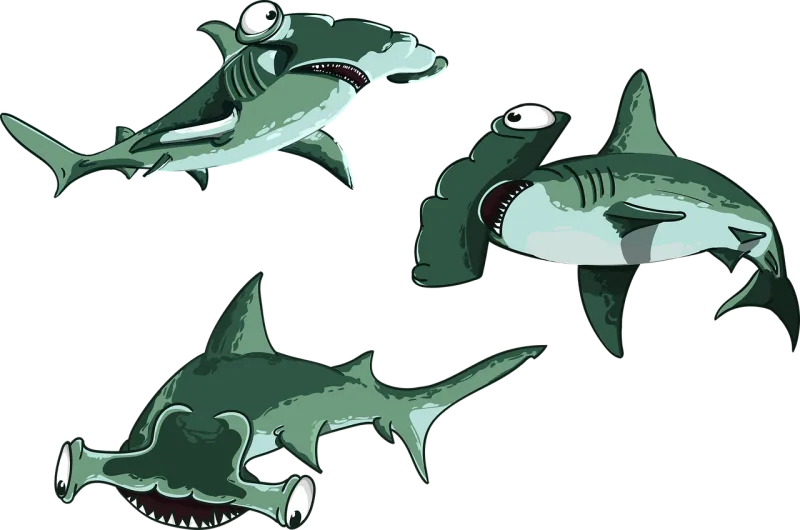 Shark Fish Hammer Stickdatei – Tiere
