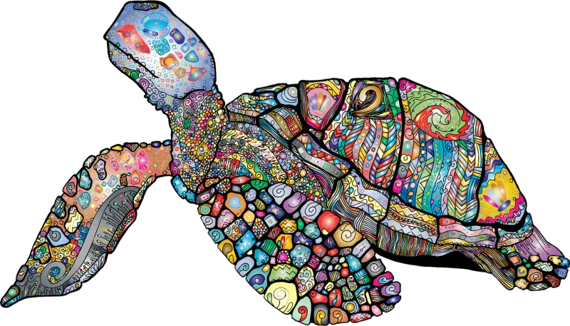 Sea turtle Flower wallpaper Flower background Stickdatei – Tiere