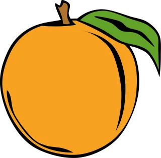 Orange Fruit Edible Stickdatei