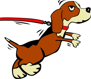 Puppy Dog Leashed Stickdatei