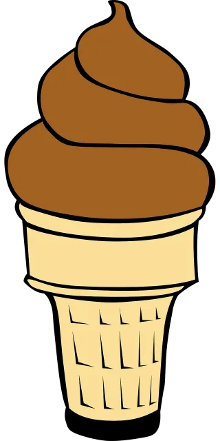 Ice cream cone Chocolate ice cream Dessert Stickdatei