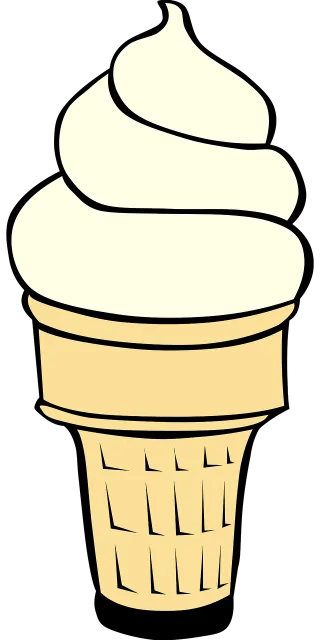 Ice cream cone Vanilla ice cream Dessert Stickdatei