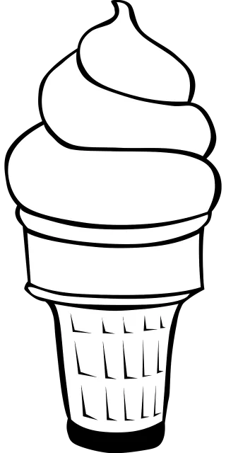 Ice cream cone Vanilla ice cream Dessert Stickdatei