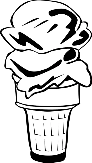 Ice Cream Cone Stickdatei