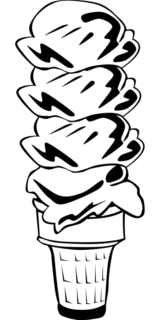 Ice Cream Cone Stickdatei – Essen & Trinken