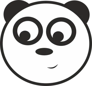 Panda Animal Nature Stickdatei