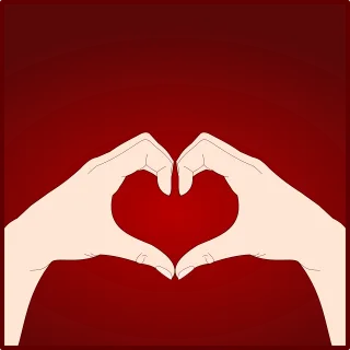 Heart Hands Gestures Stickdatei