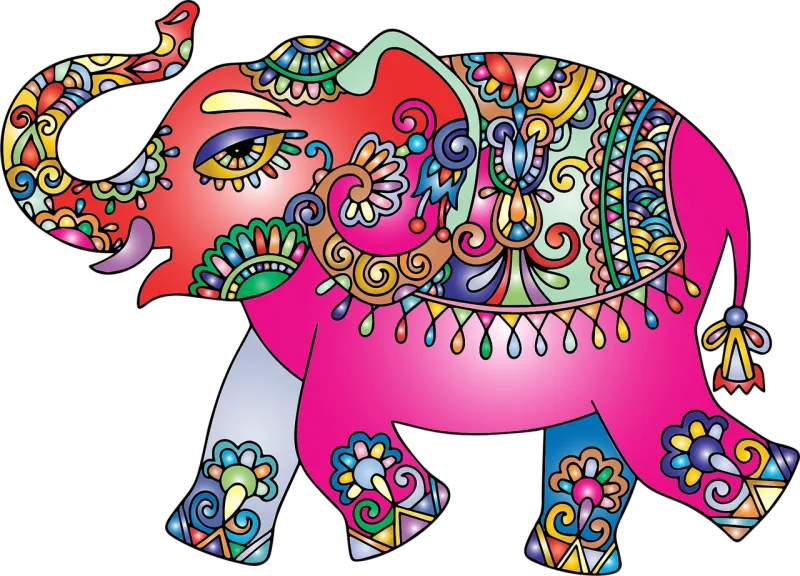Elephant Pachyderm Animal Stickdatei – Tiere