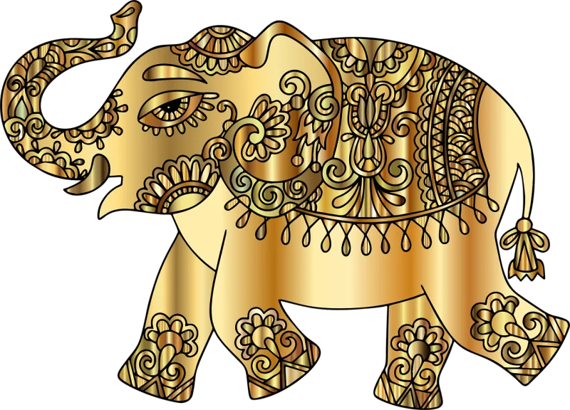 Elephant Pachyderm Animal Stickdatei – Tiere