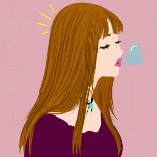 Girl Digital illustration Design Stickdatei