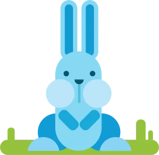 Rabbit Animal Nature Stickdatei – Tiere