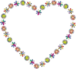 Flowers Floral Flower background Stickdatei – Herzen & Liebe