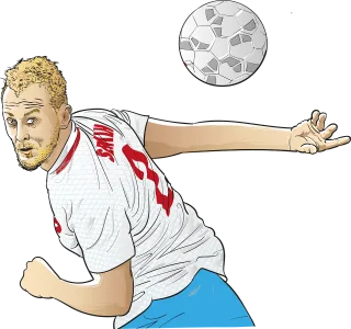 Football Ball Header Stickdatei