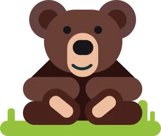 Bear Animal Comic Stickdatei