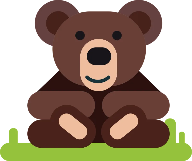 Bear Animal Comic Stickdatei – Kinder