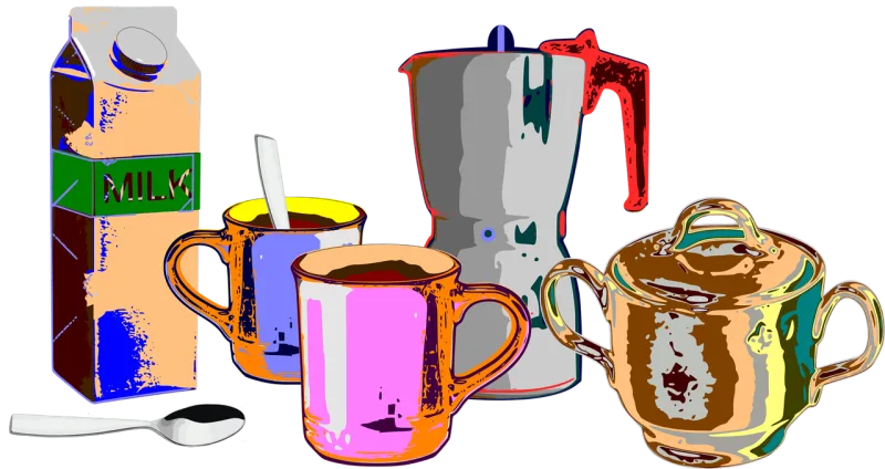 Vector Drawing Illustration Stickdatei – Essen & Trinken