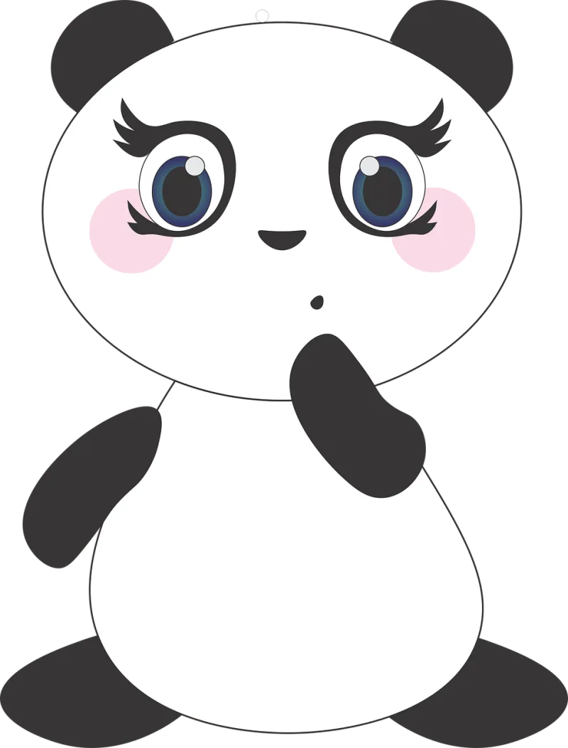 Panda Cute Anime Stickdatei – Tiere