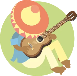 Man Sleeping Mexican Stickdatei