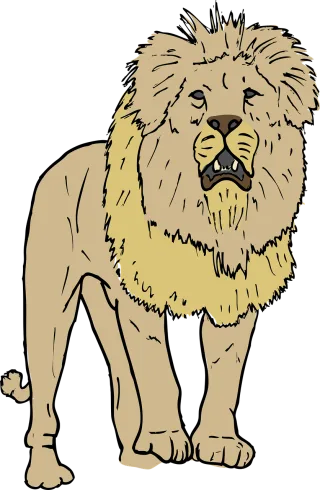 Lion Roaring Mane Stickdatei