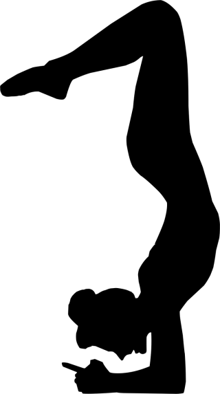 Silhouette Woman Yoga Stickdatei