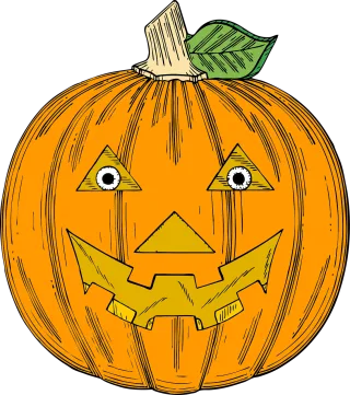 Pumpkin Face Fall Stickdatei