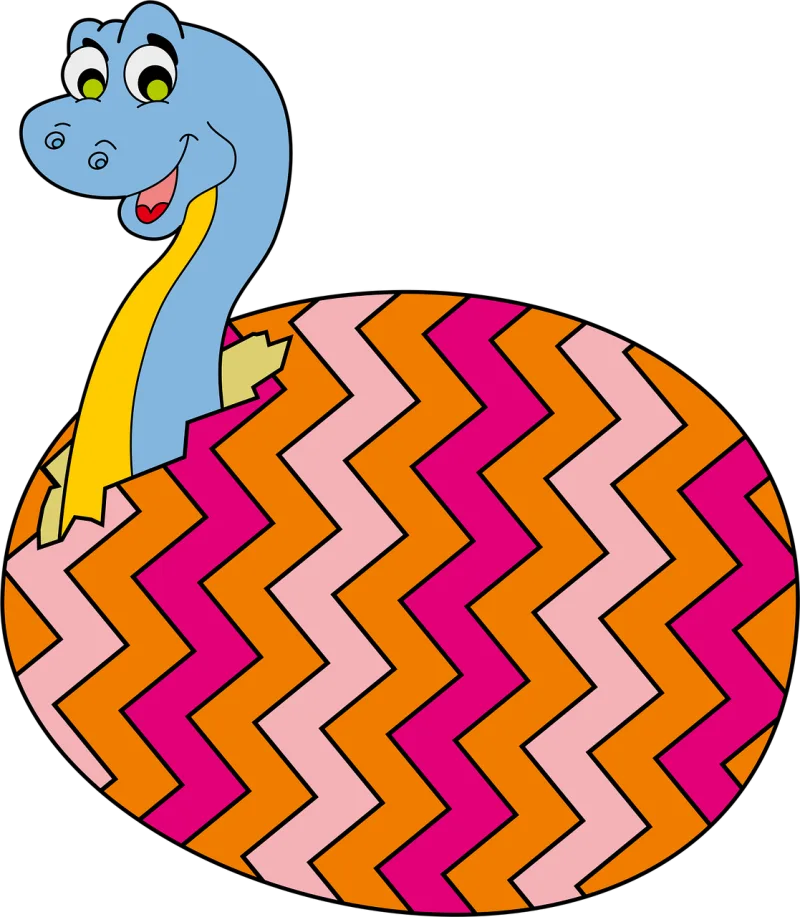 Egg Dinosaur Chick Stickdatei – Kinder