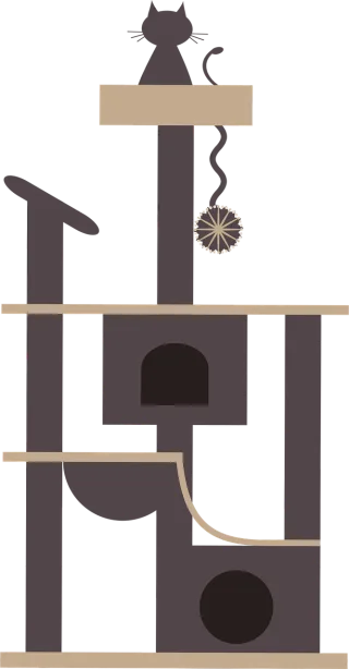 Graphic Cat tree Cat Stickdatei