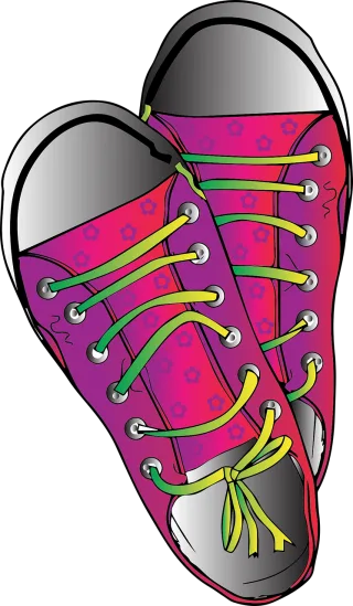 Shoe Sneakers Red shoes Stickdatei