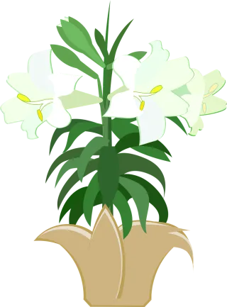 Graphic Easter lily Easter Stickdatei