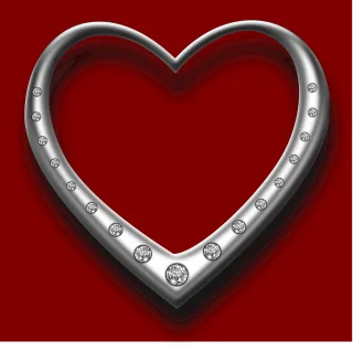 Heart Diamonds Love Stickdatei