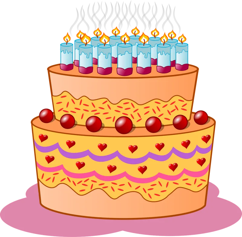 Cake Candles Icing Stickdatei – Essen & Trinken