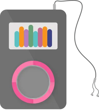 Music player Earphone Control buttons Stickdatei – Musik