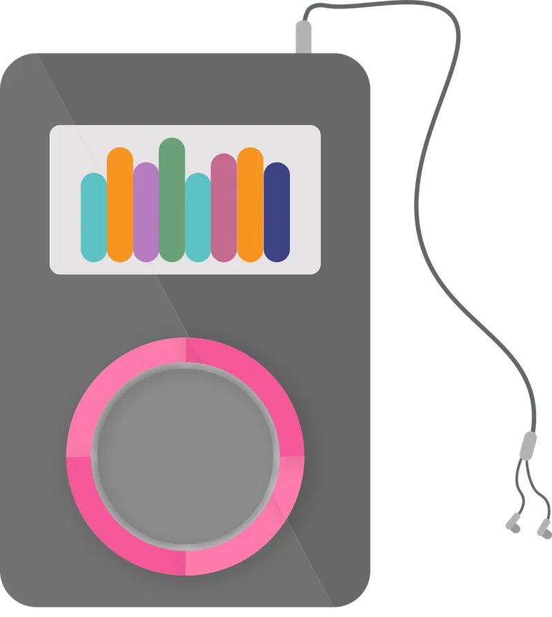 Music player Earphone Control buttons Stickdatei – Musik