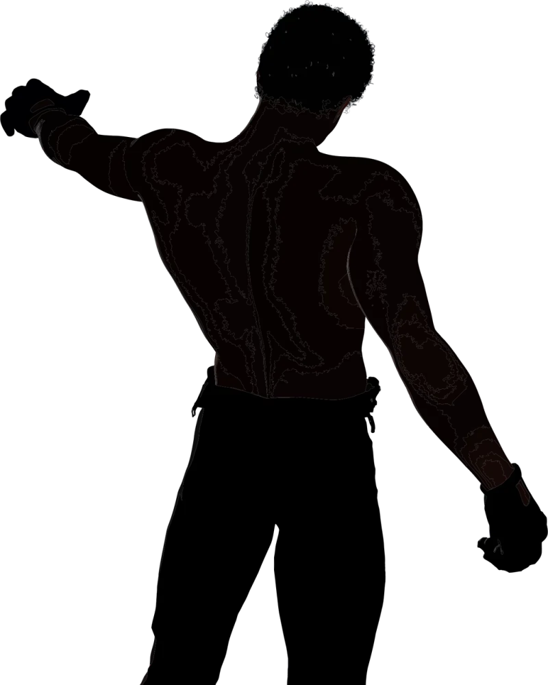 Silhouette Man Fitness Stickdatei – Sport