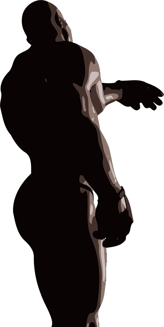 Silhouette Man Bodybuilder Stickdatei – Sport
