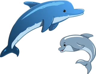 Dolphin Sea Animals Stickdatei