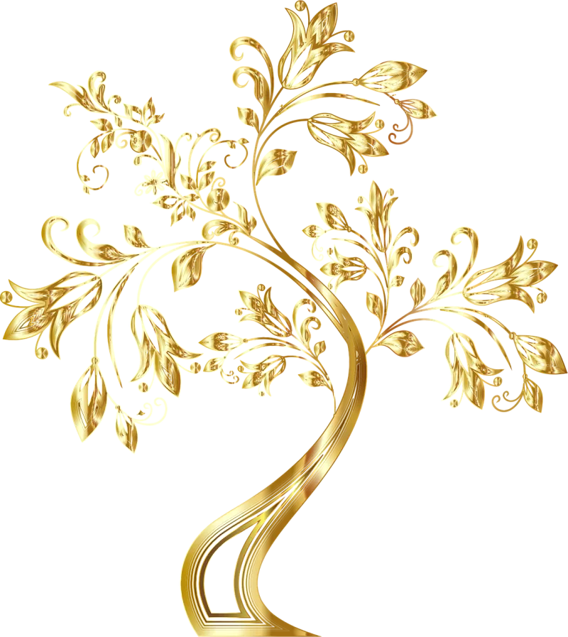 Tree Decorative Floral Stickdatei – Blumen