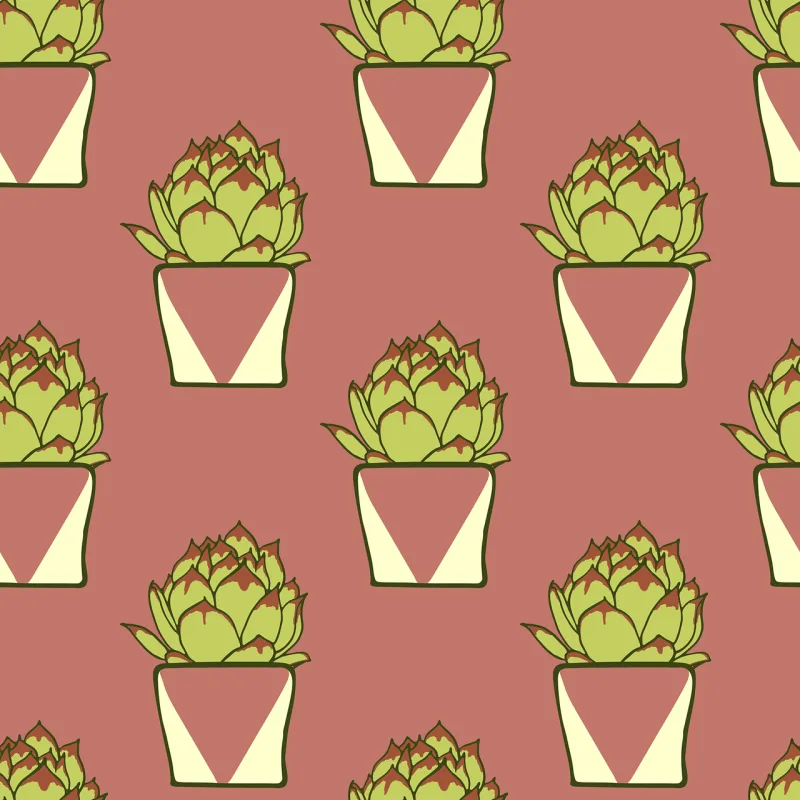 Cactus Pattern Background Stickdatei – Natur
