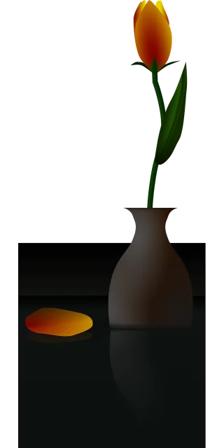 Flower vase Tulip Yellow Stickdatei