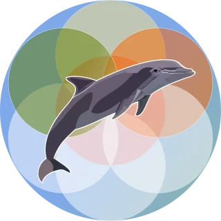 Marine mammal Dolphin Flower of life Stickdatei
