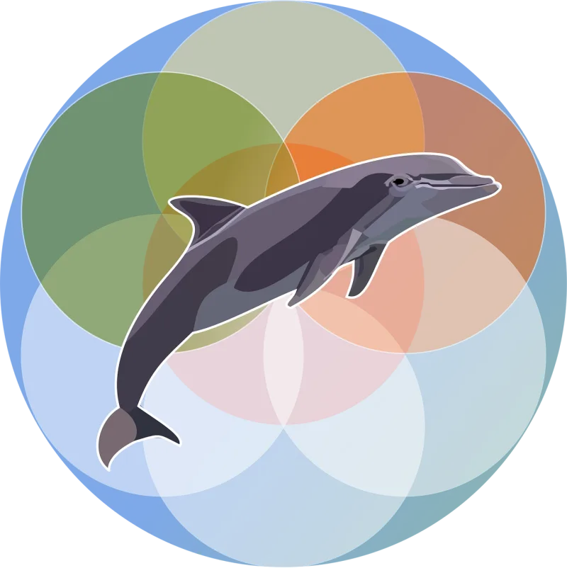 Marine mammal Dolphin Flower of life Stickdatei – Tiere