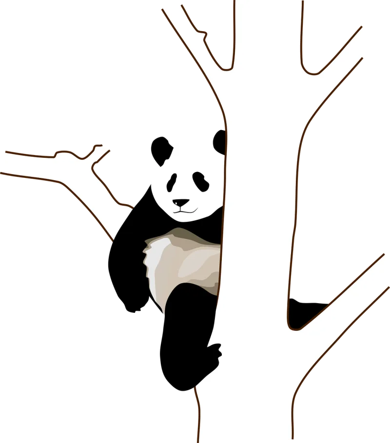 Panda Tree Nature Stickdatei – Tiere