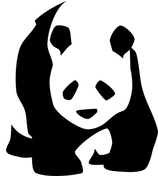 Panda Walking Face Stickdatei
