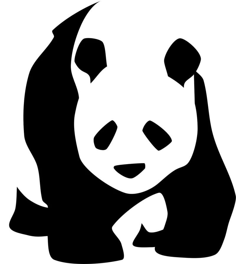 Panda Walking Face Stickdatei – Tiere