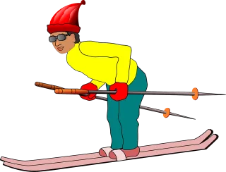 Skier Man Sports Stickdatei