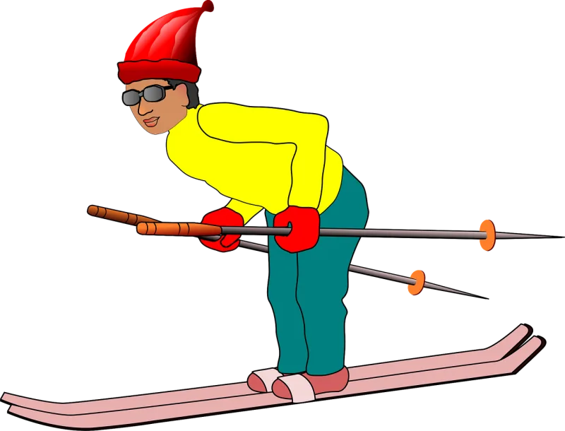 Skier Man Sports Stickdatei – Sport