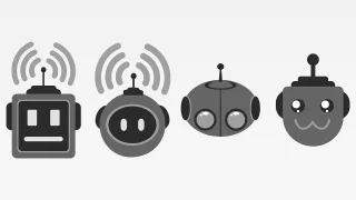 Robots Automata Grey Stickdatei