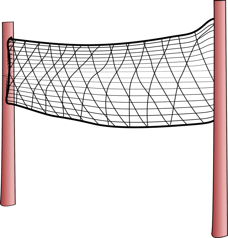 Volleyball Net Red Stickdatei – Sport