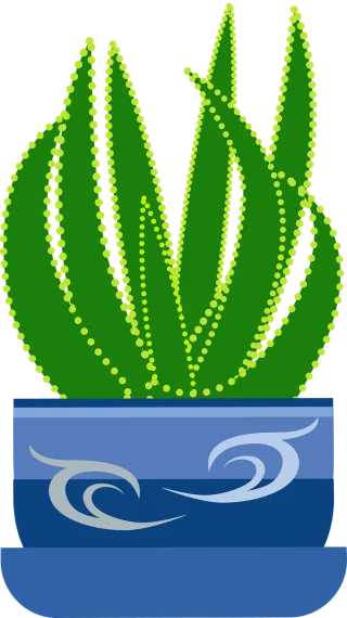 Graphic Aloe Plant Stickdatei