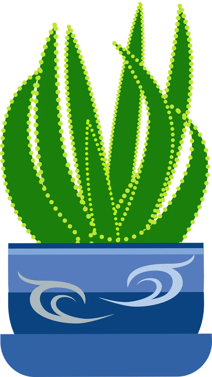 Graphic Aloe Plant Stickdatei – Natur